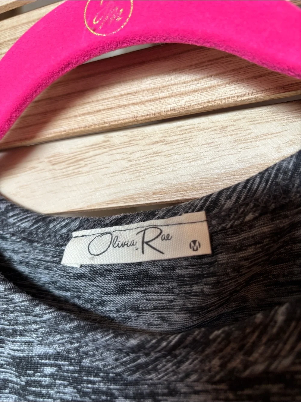 Olivia Rae Girls Heathered Short Sleeve Crew Tee Medium
